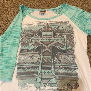 Cross long sleeve tee shirt